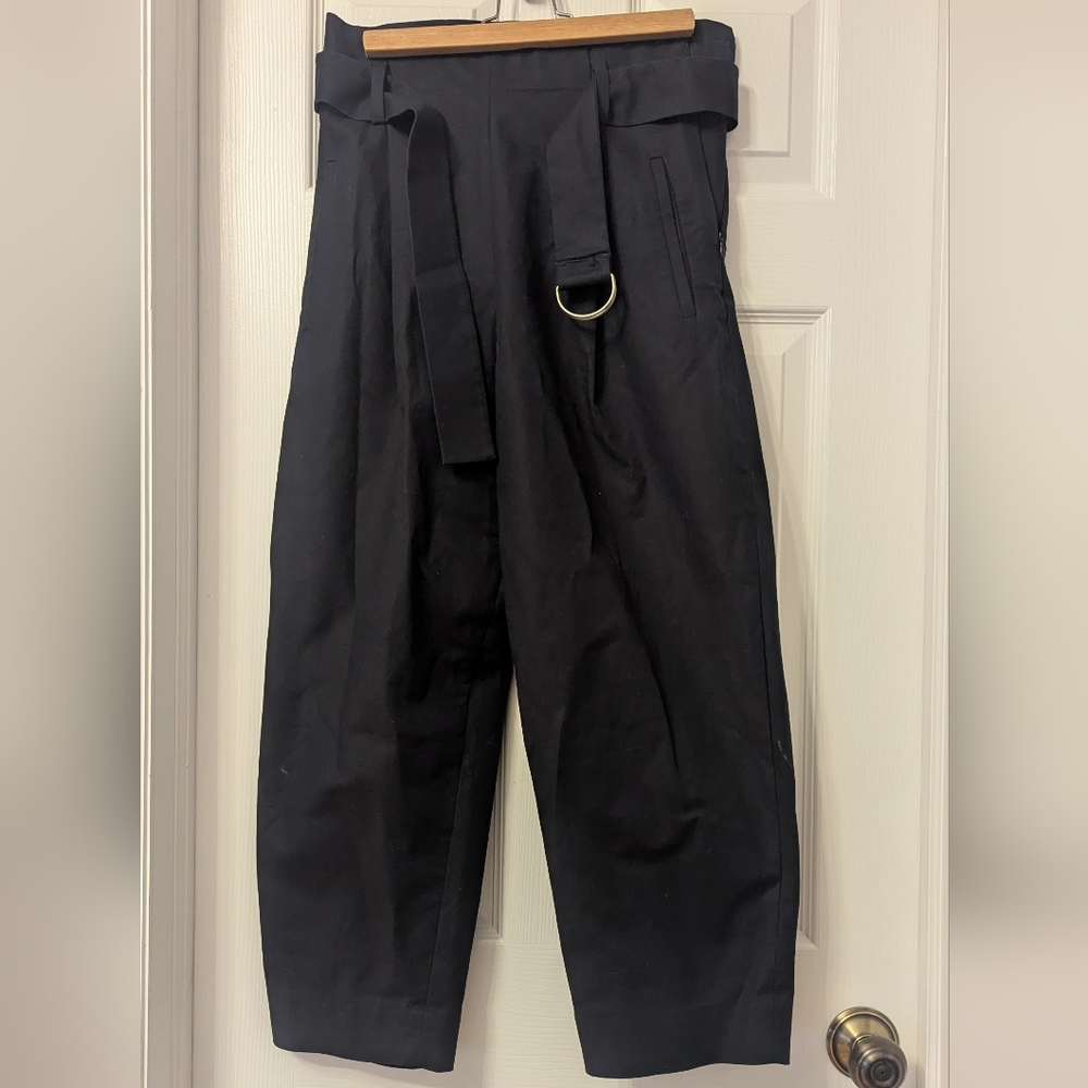 Women's Paperbag Cropped Barrel Pants